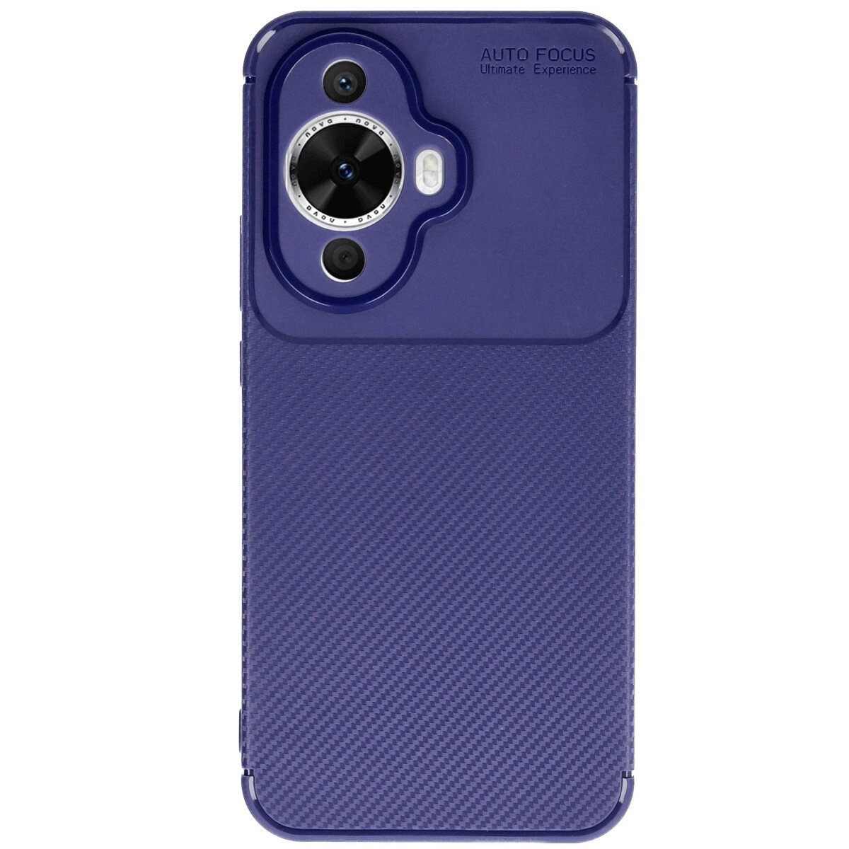 Huawei Nova 12s Kılıf Auto Focus Karbon Kapak - Lacivert