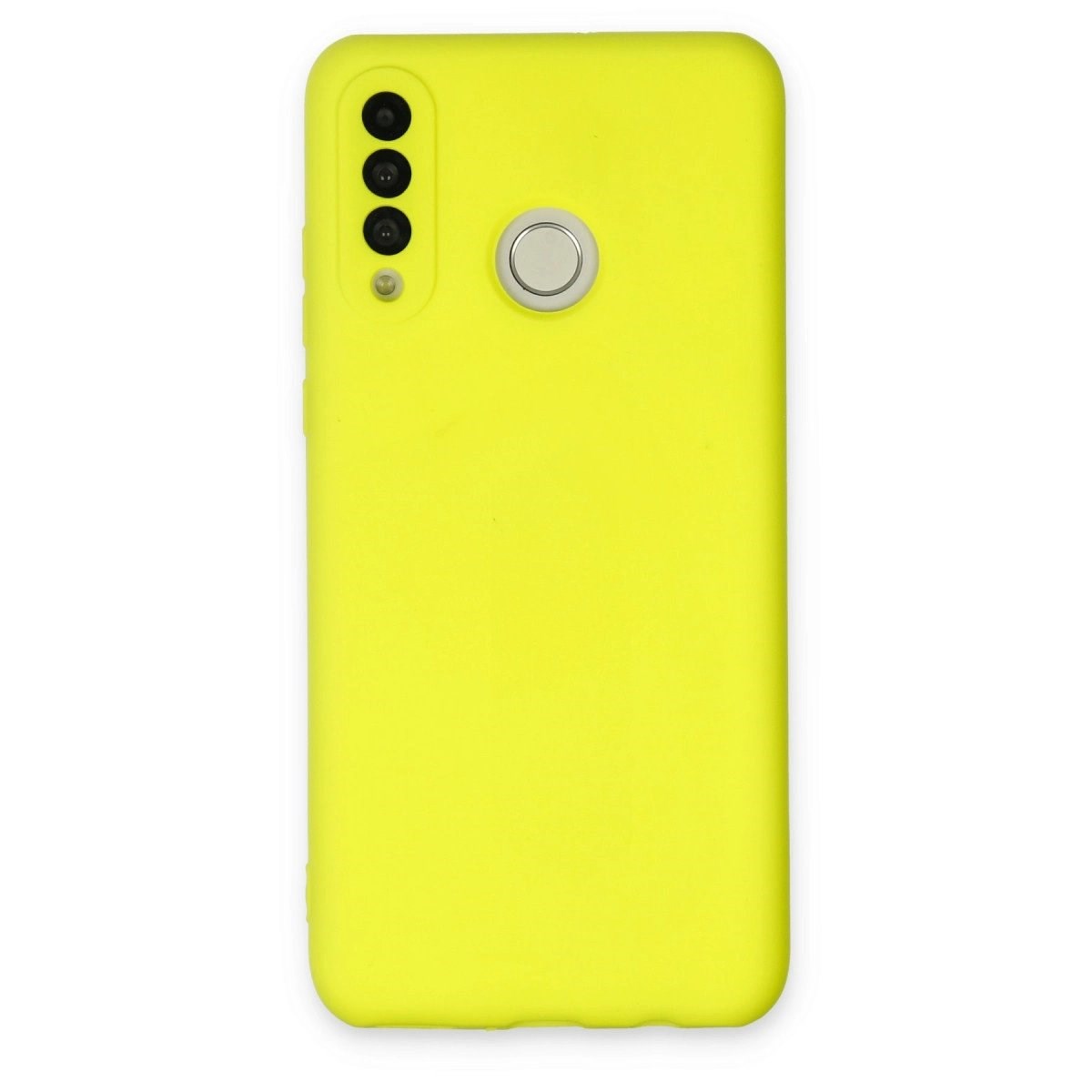 Huawei P30 Lite Kılıf Nano İçi Kadife Silikon - Sarı