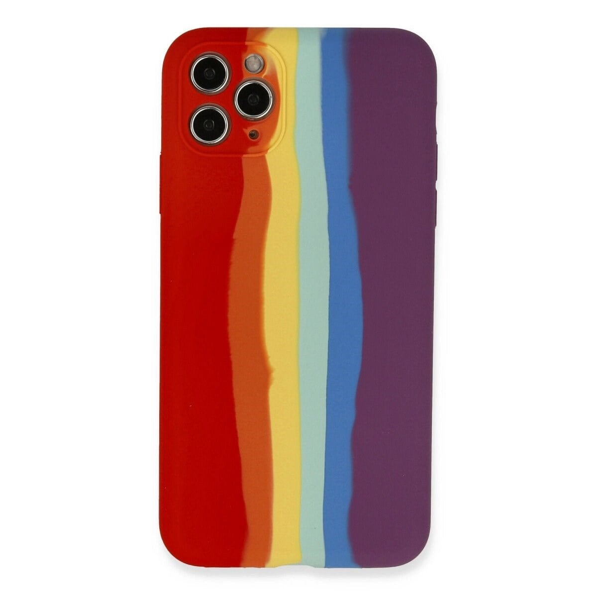 İphone 11 Pro Kılıf Ebruli Lansman Silikon - Kırmızı-mor