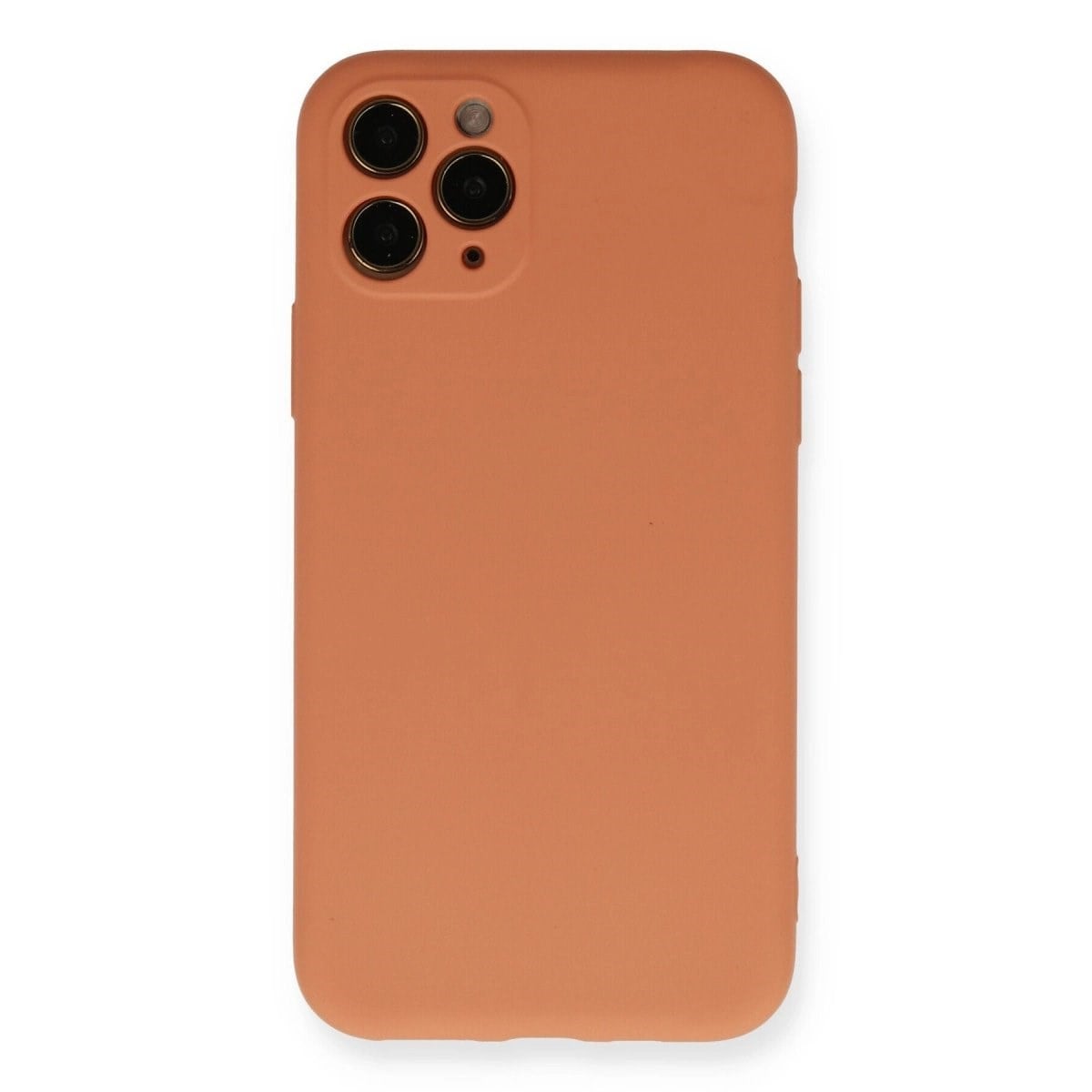 İphone 11 Pro Kılıf Nano İçi Kadife Silikon - Mat Turuncu