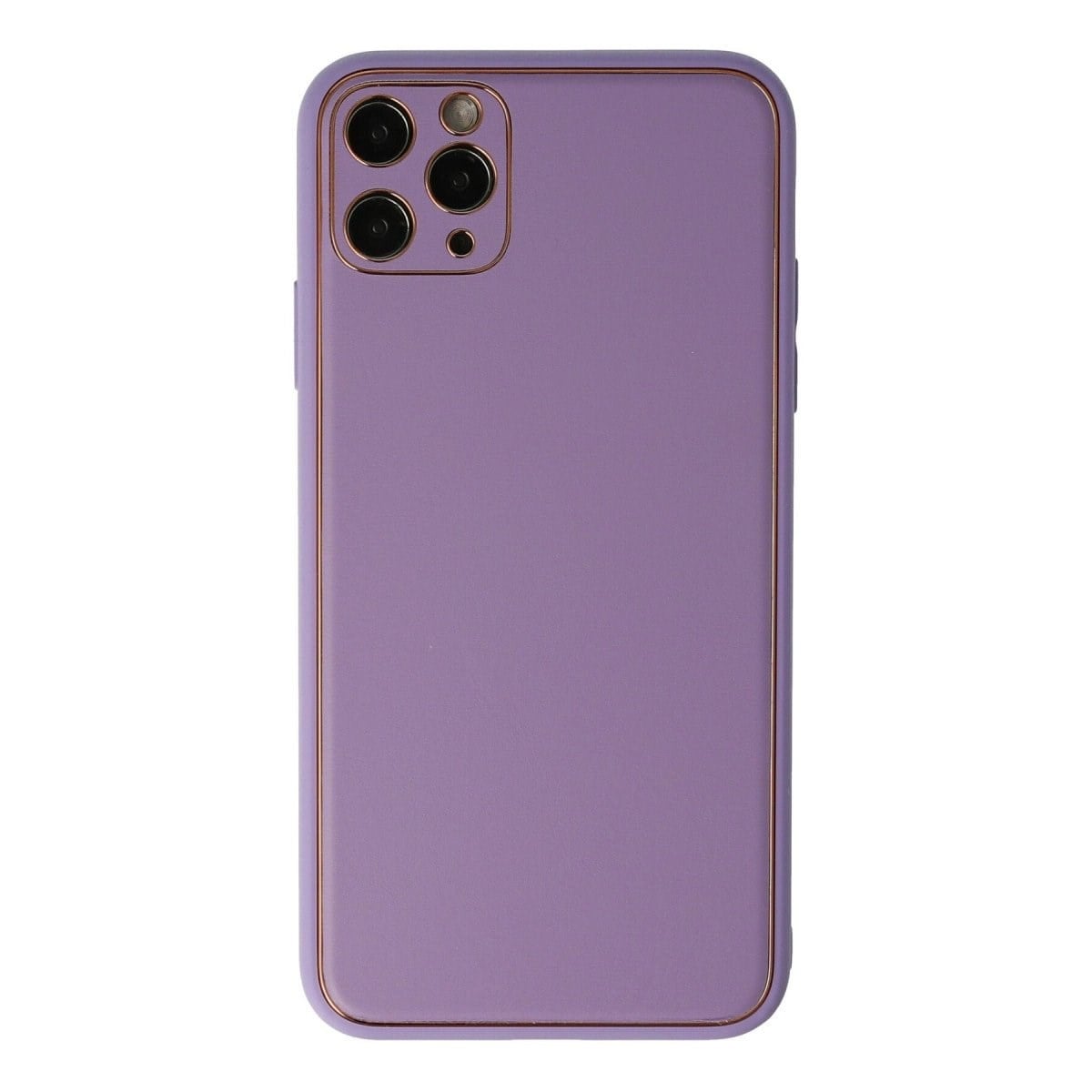 İphone 11 Pro Max Kılıf Coco Deri Silikon Kapak - Lila