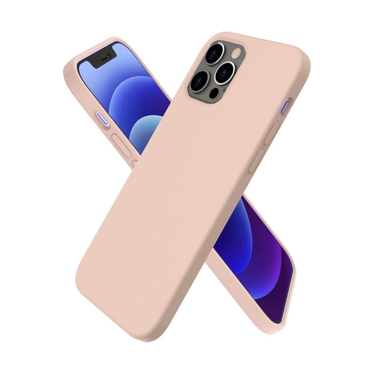 İphone 12 Pro Kılıf First Silikon - Pudra