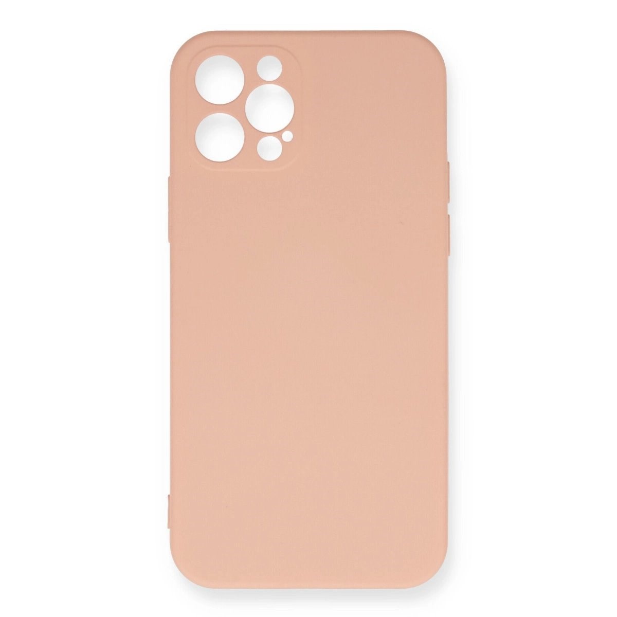 İphone 12 Pro Max Kılıf Nano İçi Kadife Silikon - Pudra