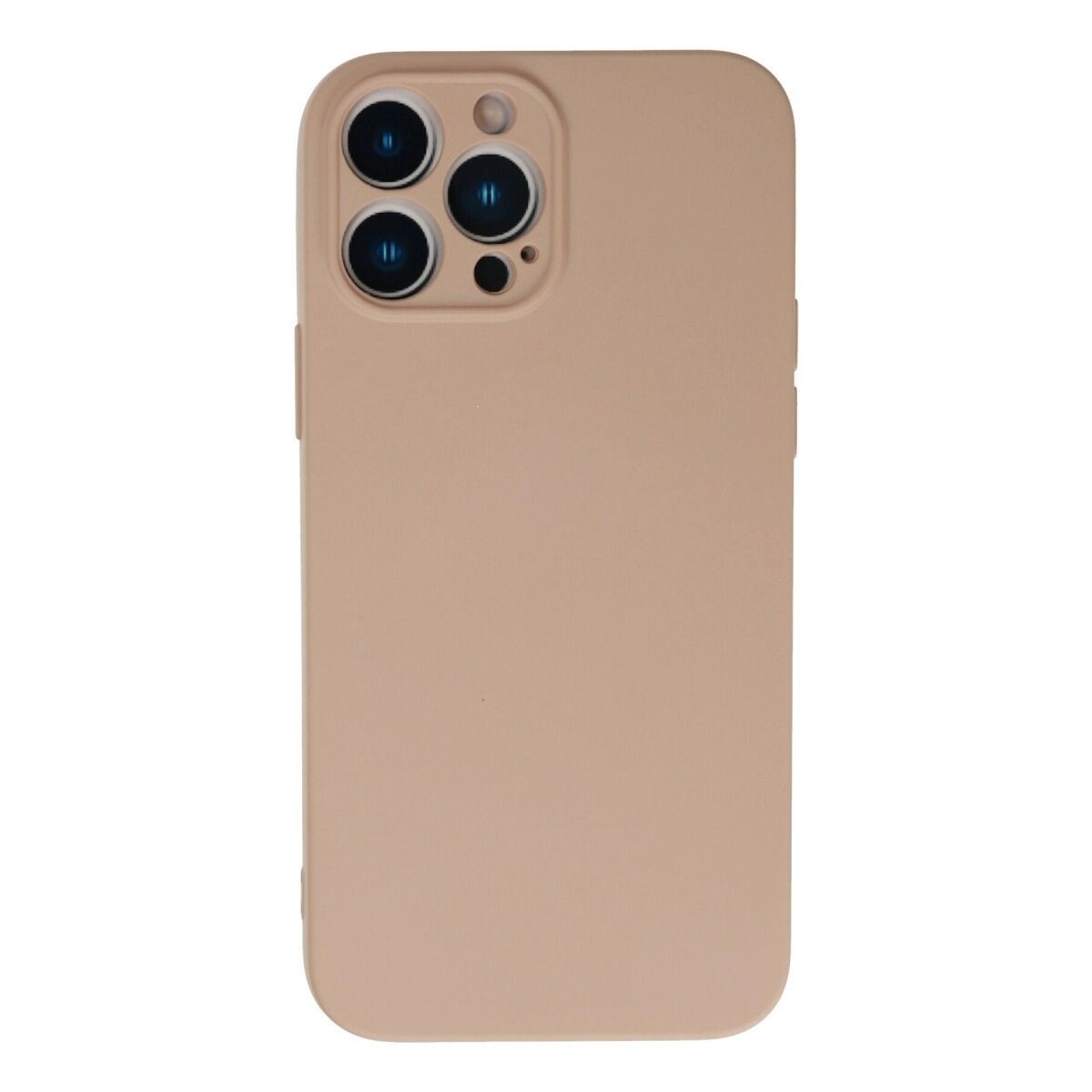 İphone 13 Pro Max Kılıf Nano İçi Kadife Silikon - Pudra