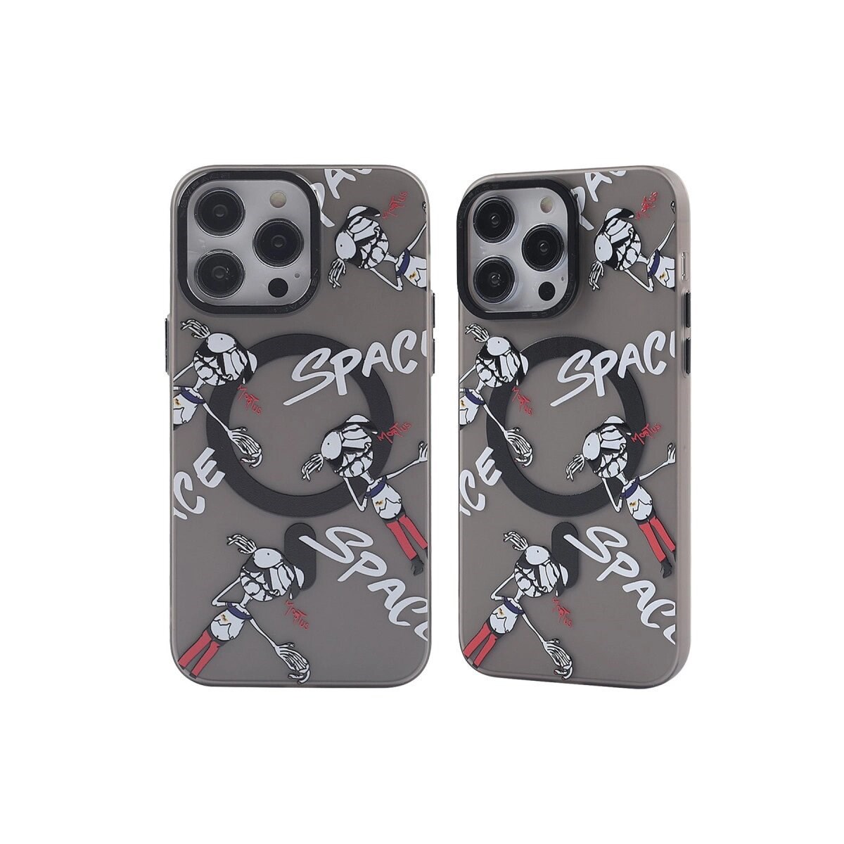 İphone 14 Pro Kılıf Apollo Magneticsafe Desenli Kapak - Apollo Siyah - 3