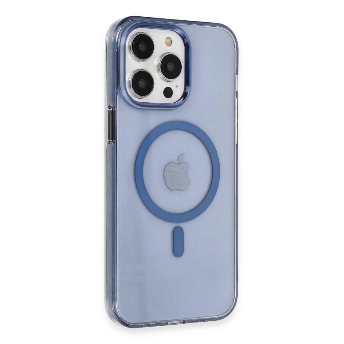 İphone 14 Pro Kılıf Tron Şeffaf Magsafe Kapak - Mavi