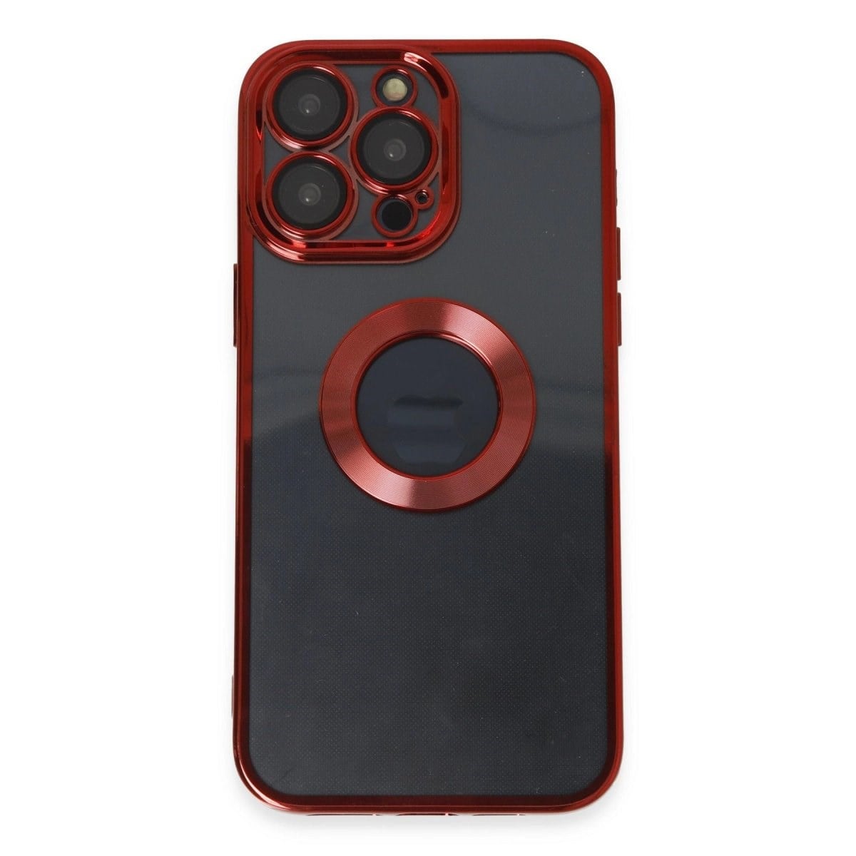 İphone 14 Pro Max Kılıf Slot Silikon - Kırmızı