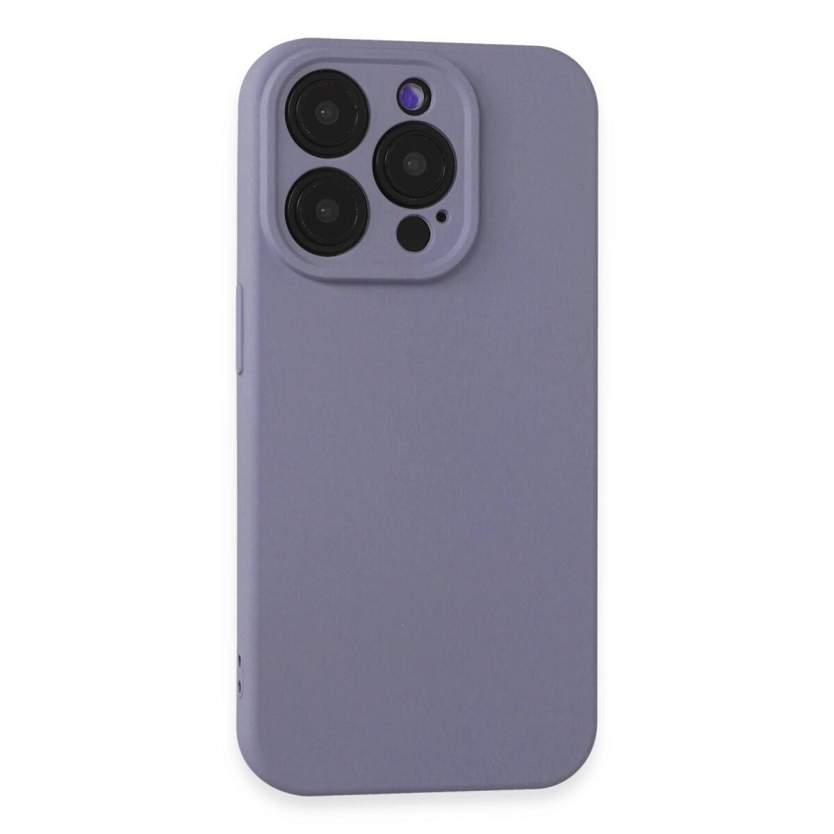 İphone 15 Pro Kılıf Nano İçi Kadife Silikon - Lila