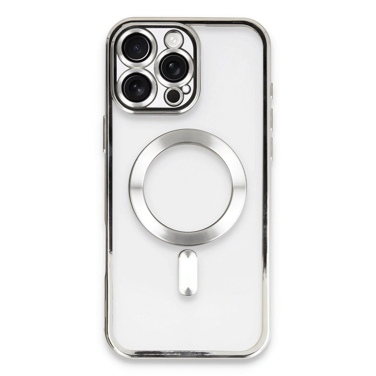 İphone 16 Pro Max Kılıf Kross Magneticsafe Kapak - Gümüş