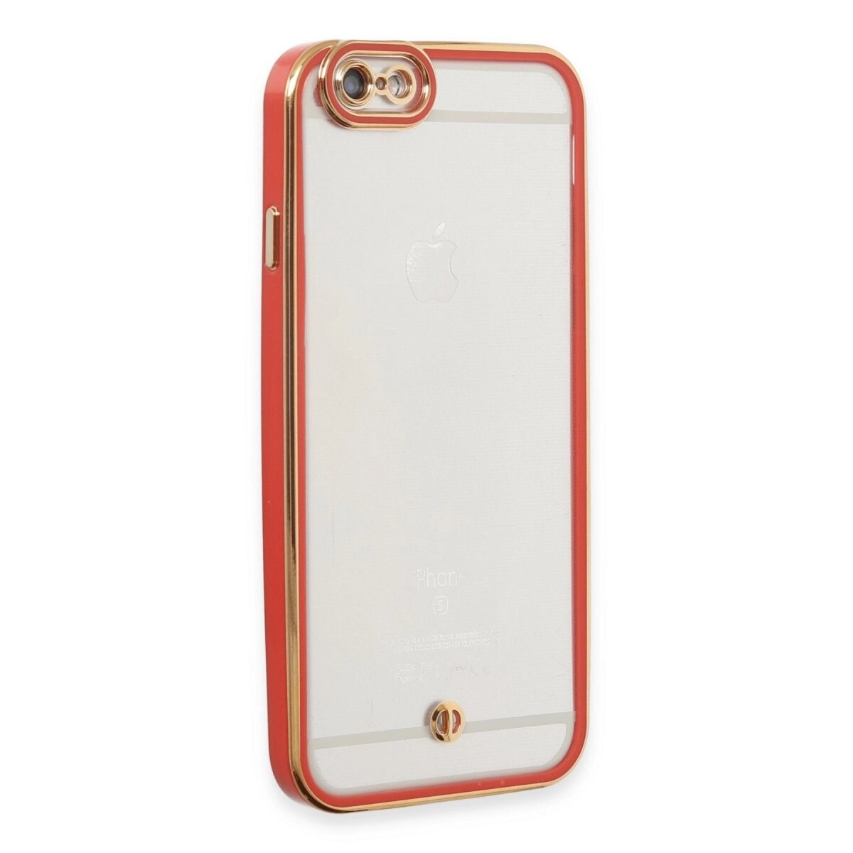 İphone 6 Kılıf Liva Lens Silikon - Kırmızı