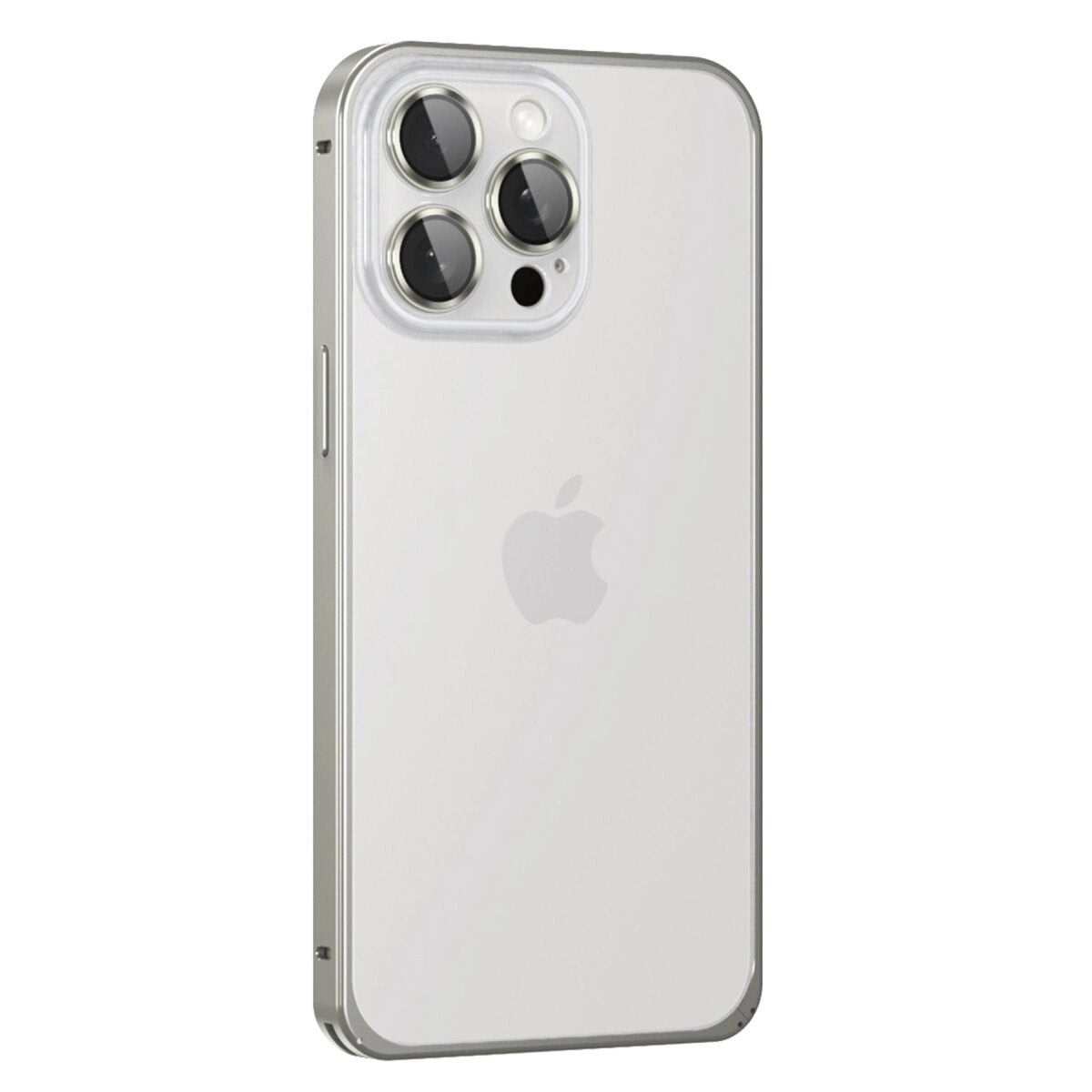 Joko Apple İphone 15 Pro Max Metal Bumper Mat Kapak - Gri