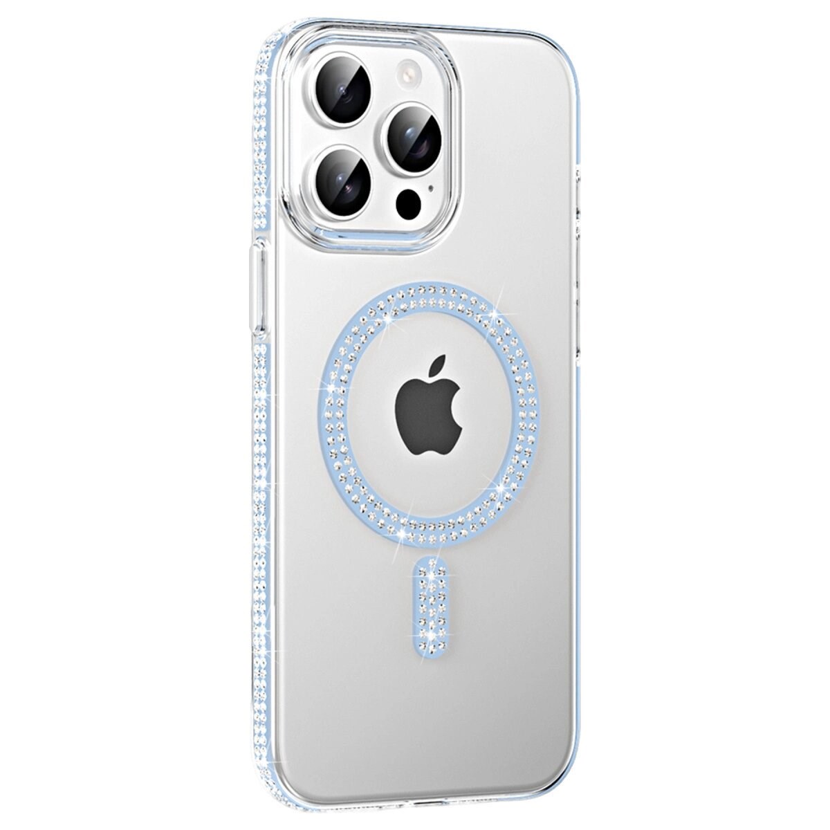 Joko Apple İphone 15 Pro Move Taşlı Magsafe Kapak - Mavi