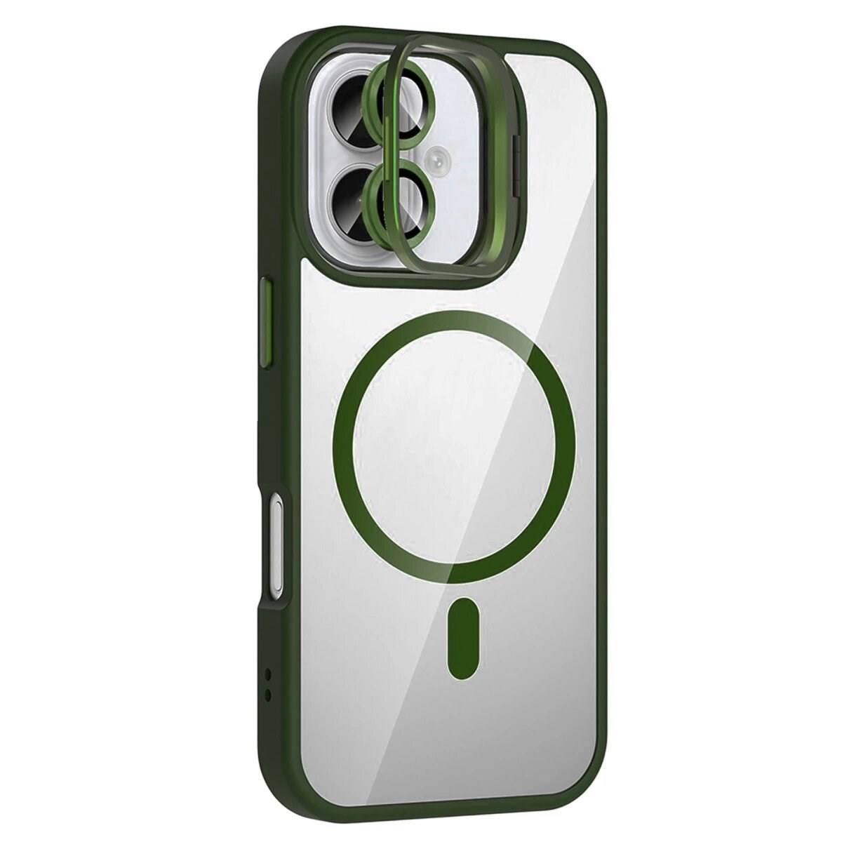 Joko Apple İphone 16 Plus Remim Lensli Magsafe Standlı Kapak - Koyu Yeşil