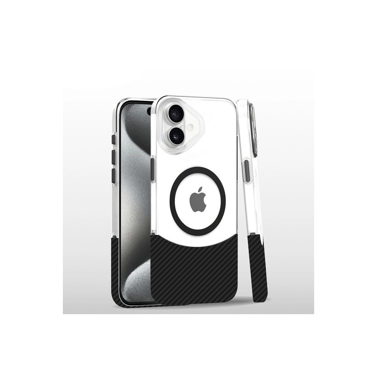 Joko İphone 16 Carbon Puzzle Magsafe Kapak - Siyah-2