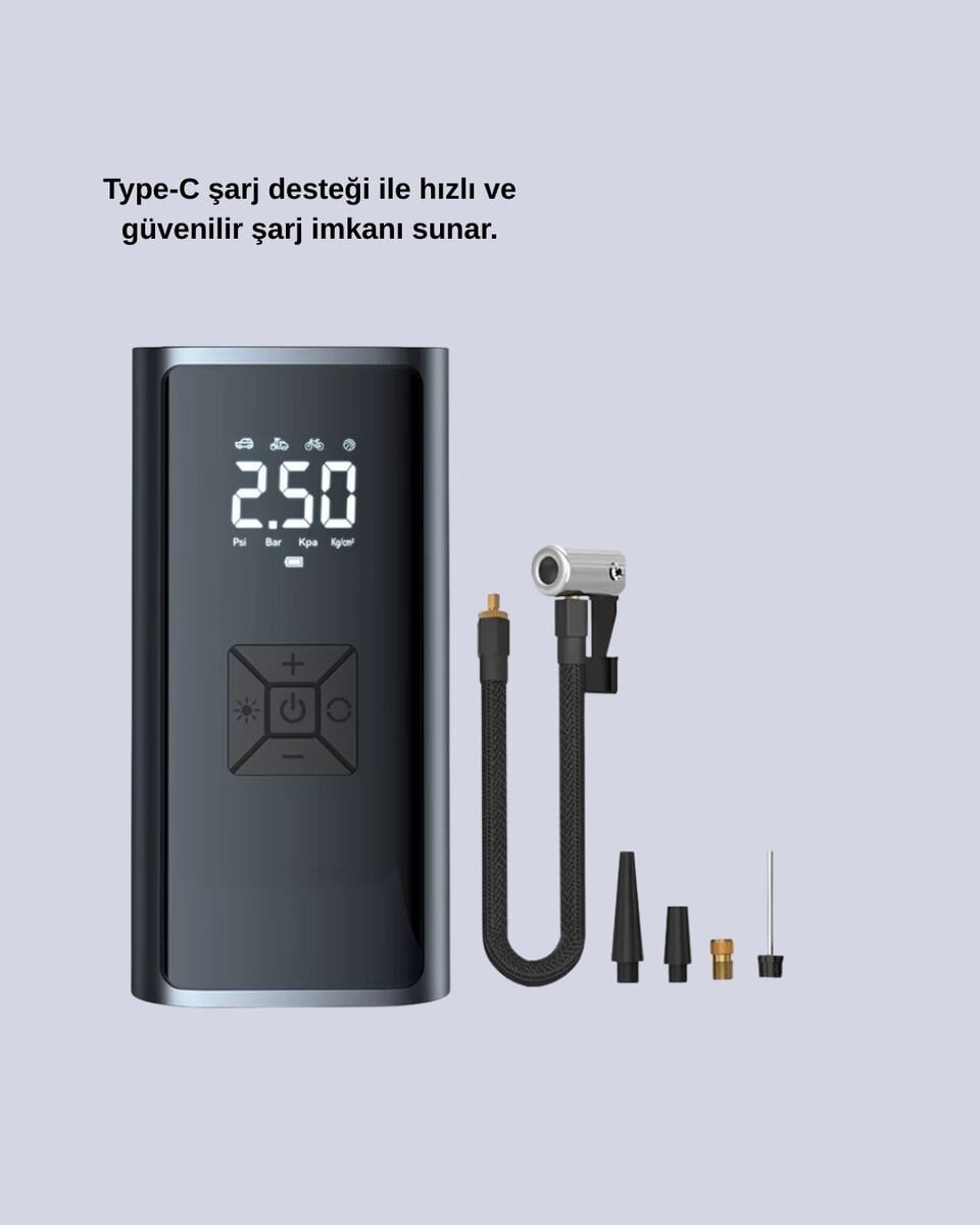 Kablosuz Kullanımlı Dijital Kontrollü Taşınabilir Şişirme Cihazı