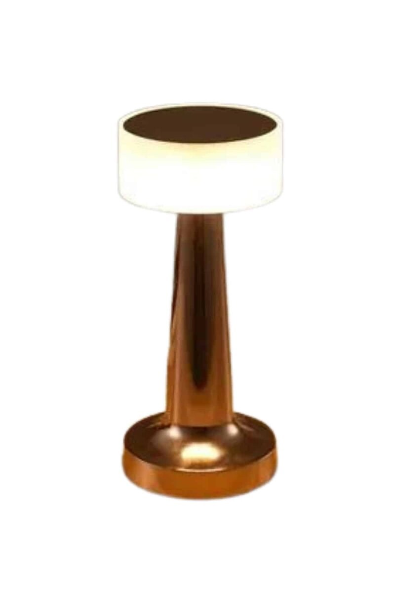 Kablosuz Renkli Masa ve Gece Lambası Altın Rengi Dokunmatik Led Lamba