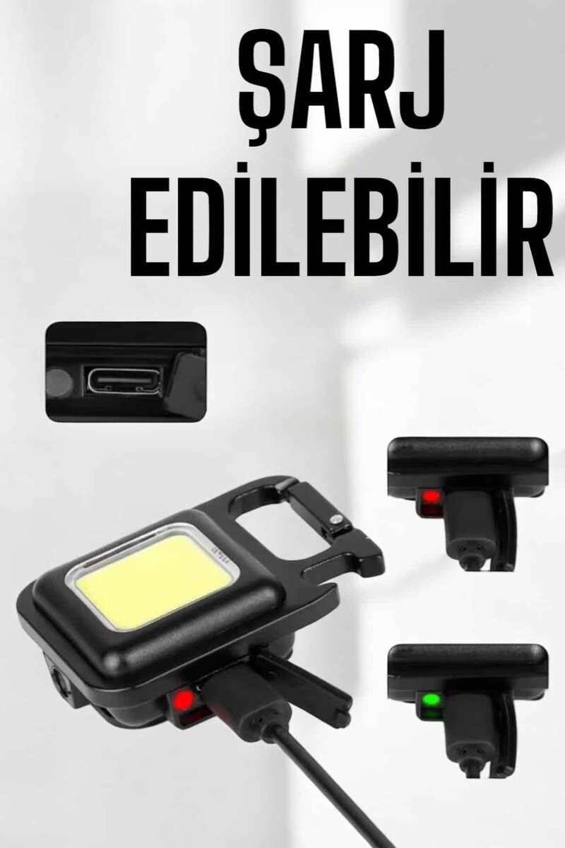 Kamp Işığı Çok Fonksiyonlu Taşınabilir Anahtarlık Kapak Açma Manyetik Özelliği