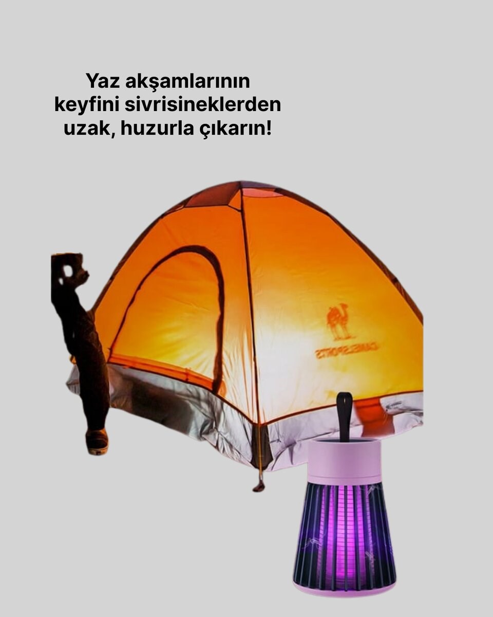 Kamp ve Bahçe İçin Şarjlı Böcek Kovucu Lamba