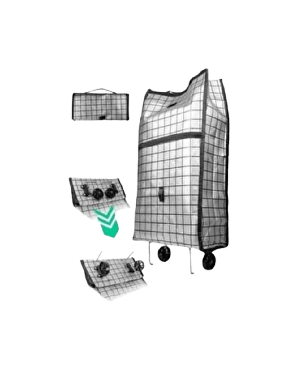 Katlanabilir Yapılı Çok Amaçlı Tekerlekli Alışveriş Çantası