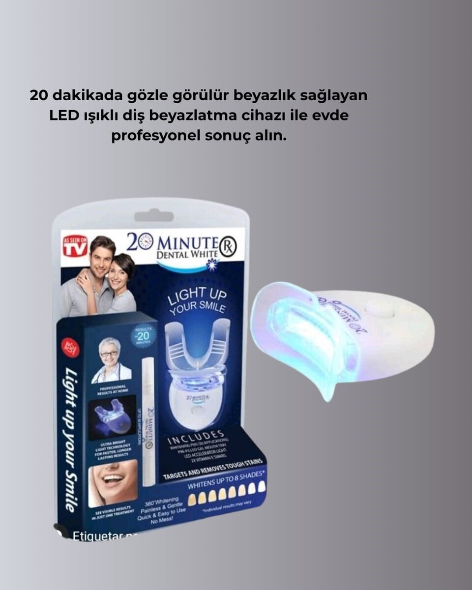 Mavi Işık Teknolojisi ile Güvenli Diş Beyazlatıcı Sistem