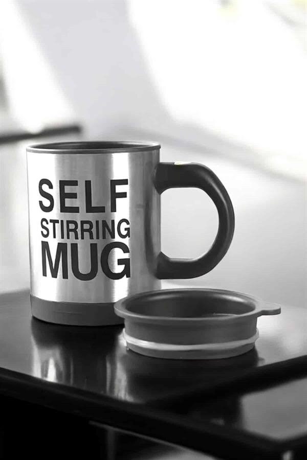Mikser Kupa Yazılı Mug Bardak Karıştırma Özelliği
