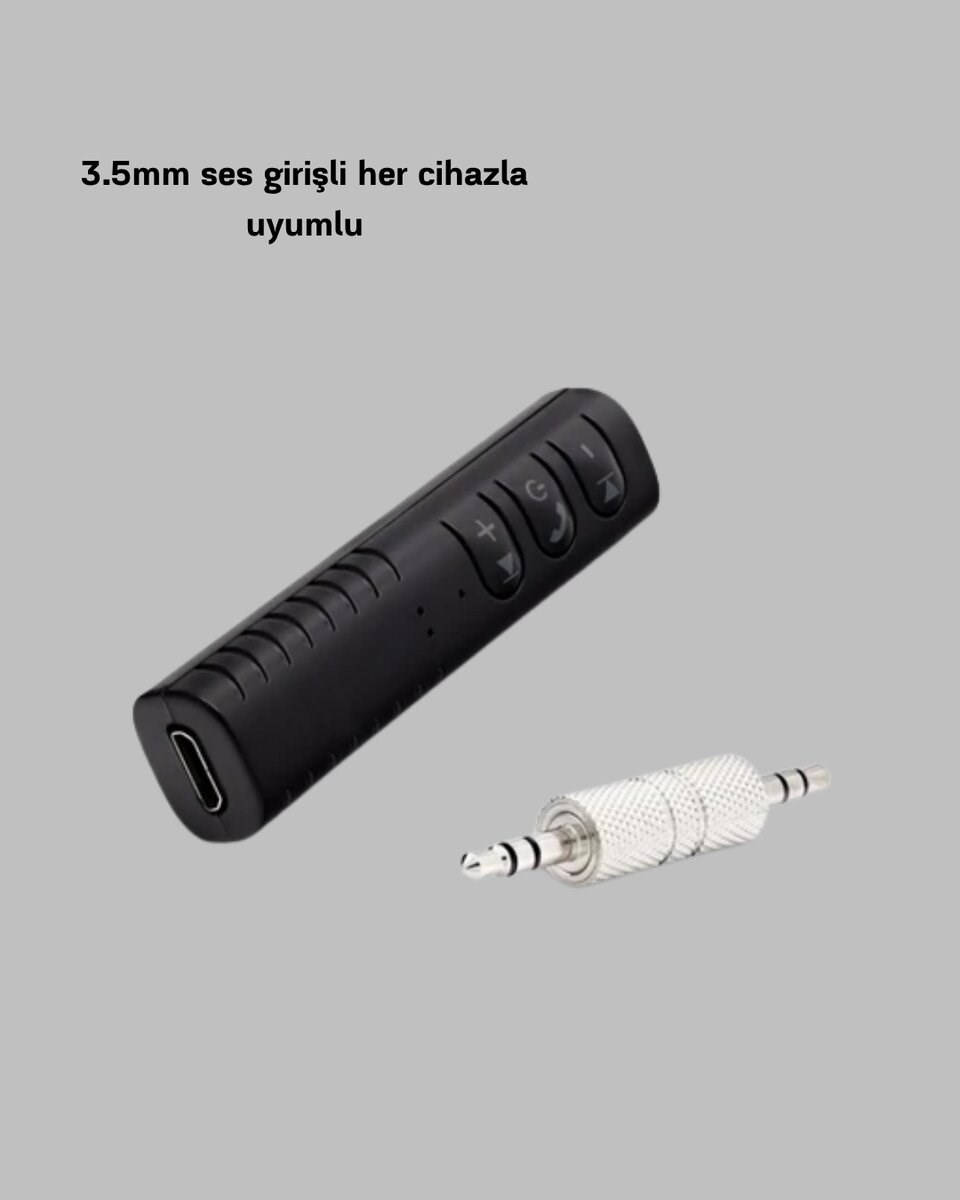 Mini Bluetooth Ses Alıcısı 3.5mm Girişli Kablosuz Müzik Adaptörü