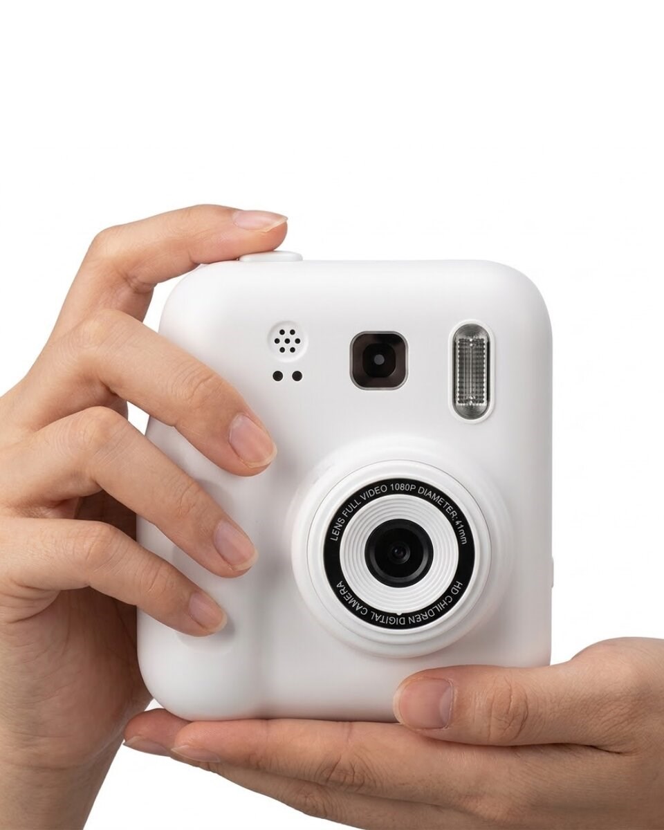 Mini Çocuk Fotoğraf Makinesi Baskı Özellikli Video Çekim 4 Kağıt Rulo Hediyeli