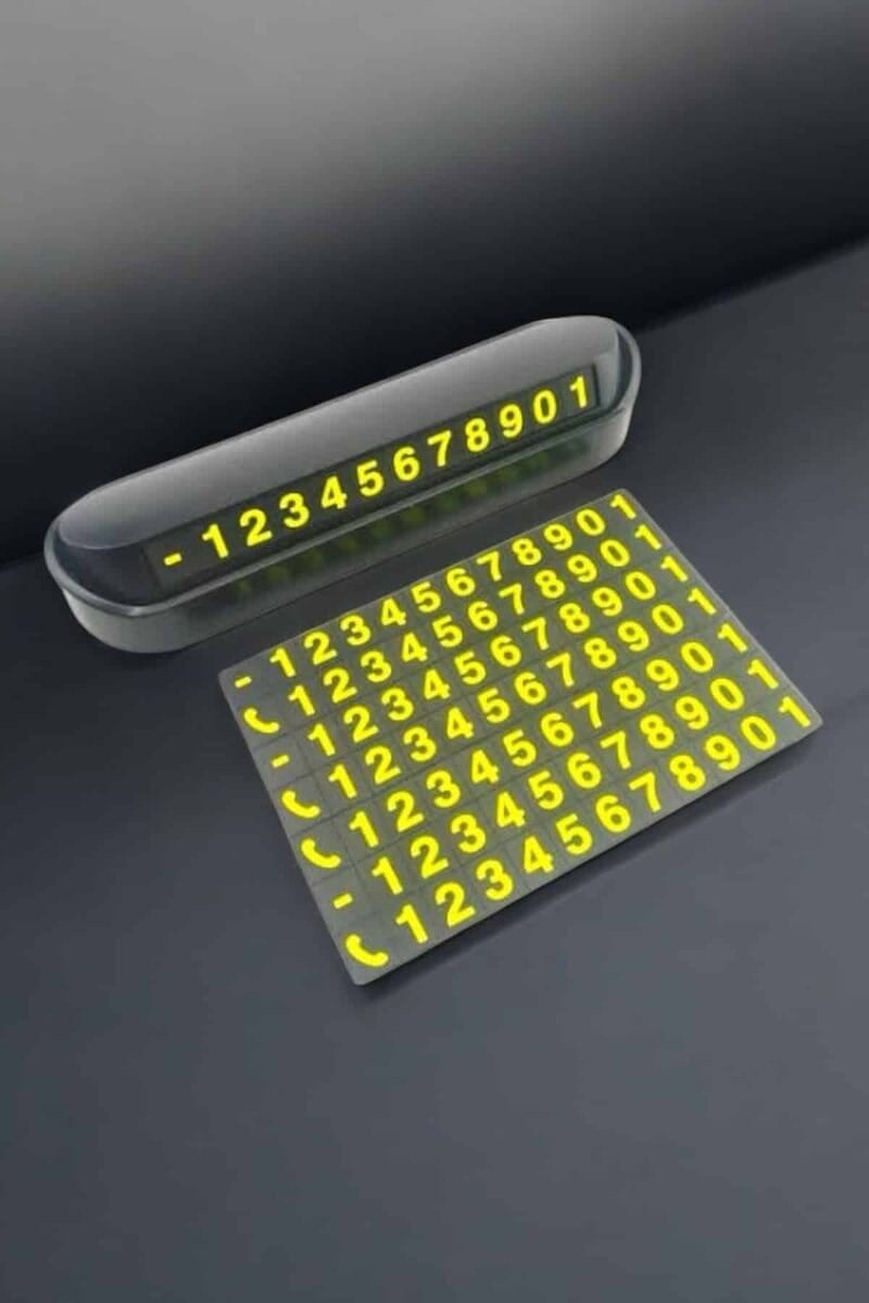 Numaralık Araç İçi Araba Araç Park Numaratör Telefon Numarası Yazma
