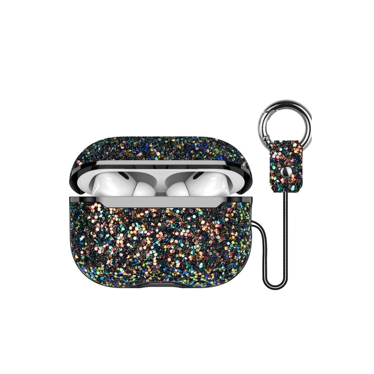 Onegif Apple Airpods 2 (2.nesil) Bright Simli Airpods Kapak - Siyah