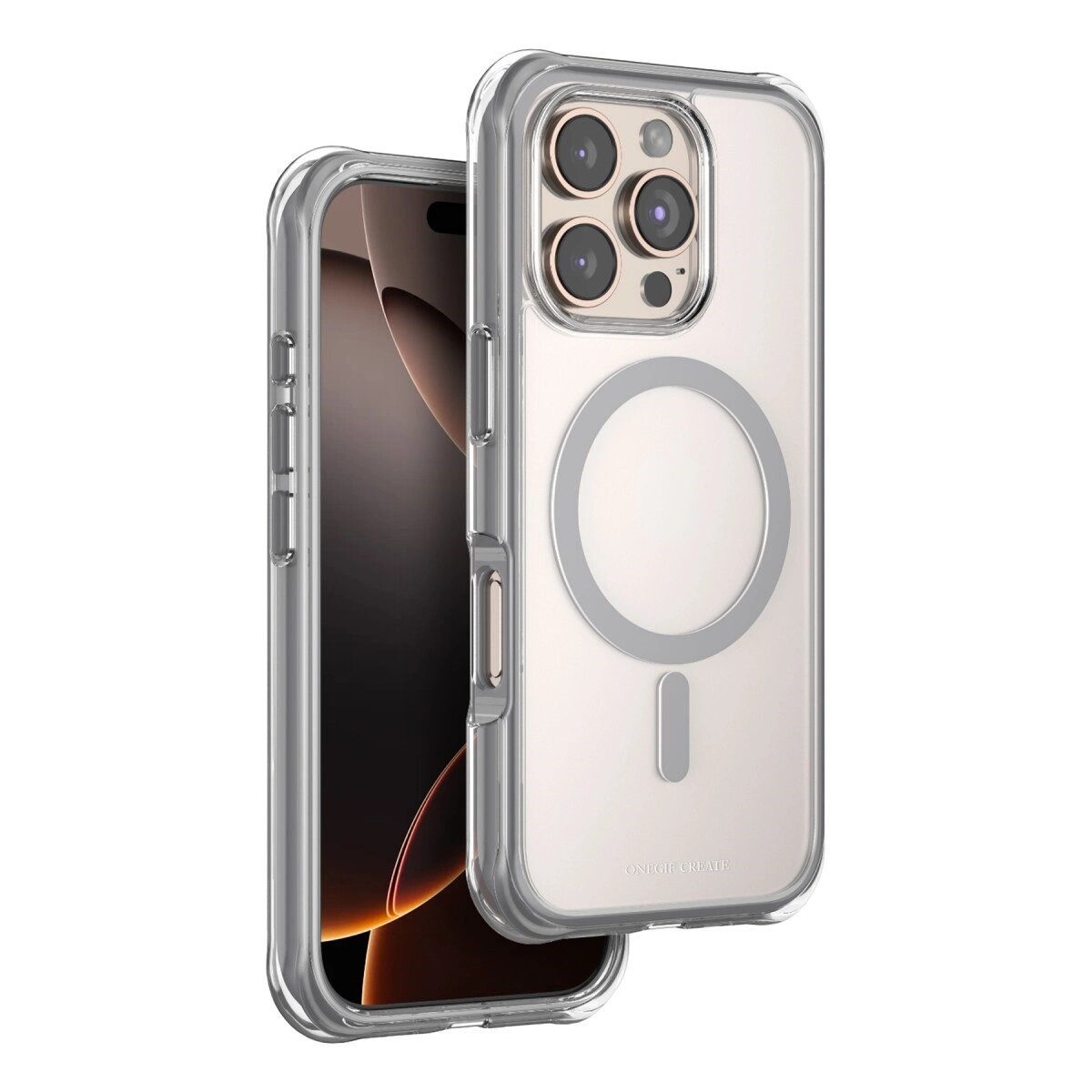 Onegif Apple İphone 16 Pro Max Hulk Magsafe Kapak - Titan Gri