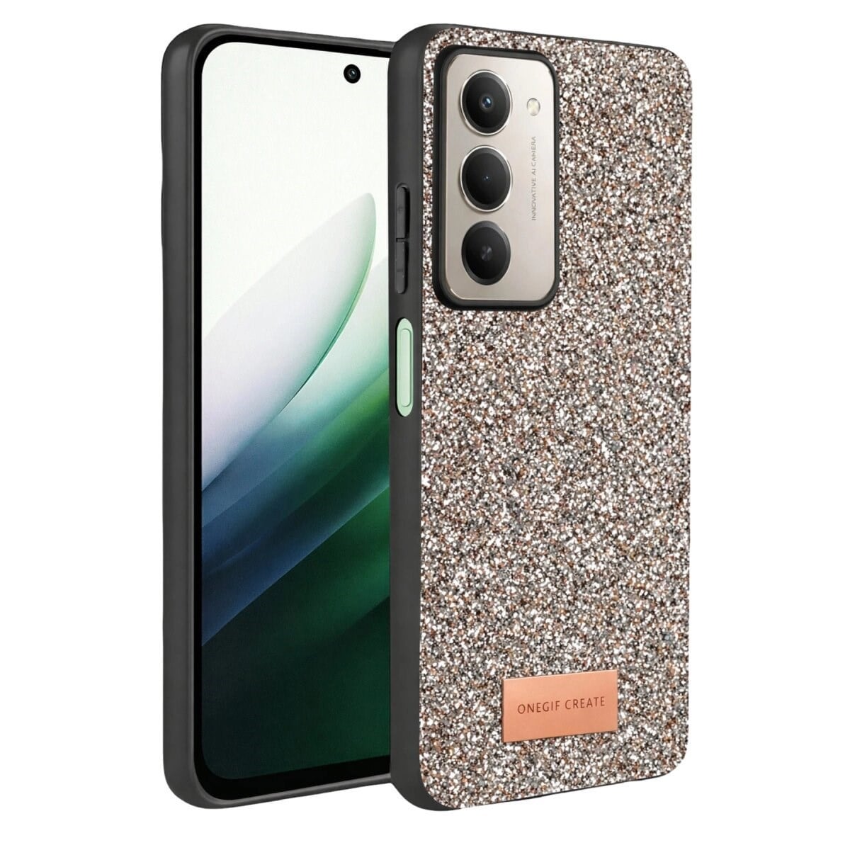 Onegif Xiaomi Redmi 15 4g Bright Simli Kapak - Gümüş