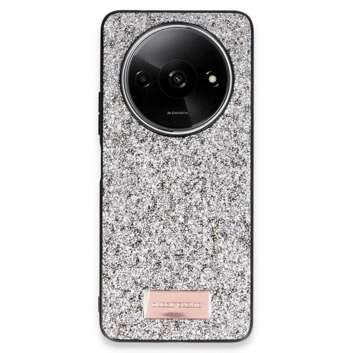 Onegif Xiaomi Redmi A3 4g Bright Simli Kapak - Gümüş