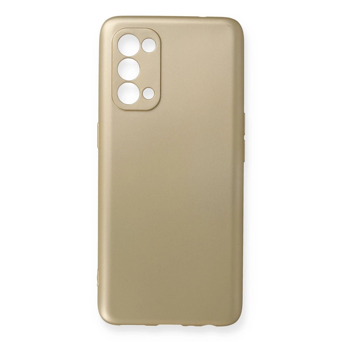 Oppo Reno 5 Kılıf First Silikon - Gold