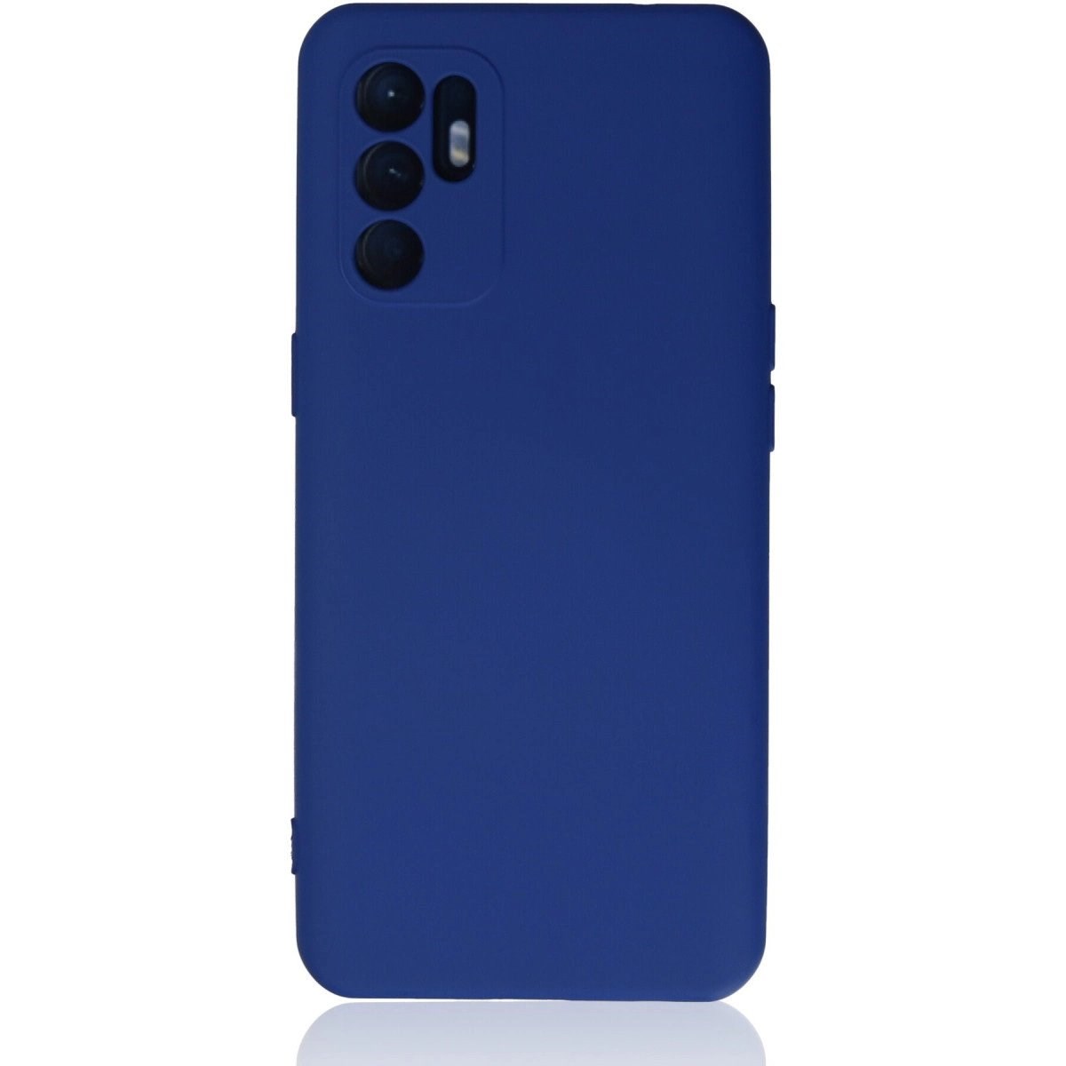 Oppo Reno 6 Kılıf Nano İçi Kadife Silikon - Mavi