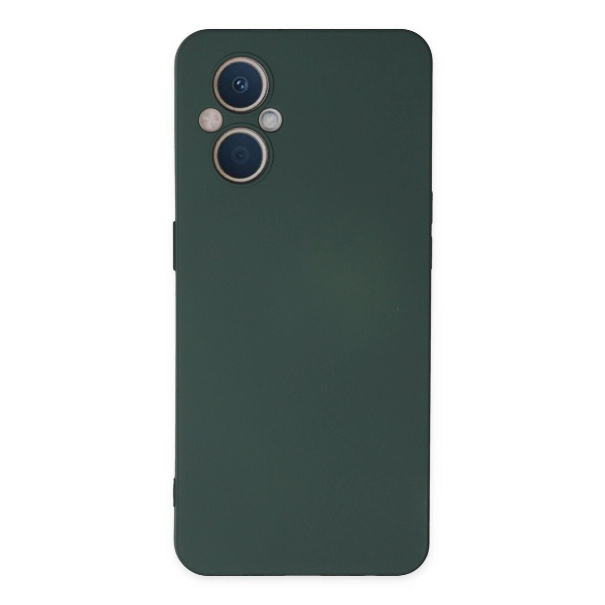 Oppo Reno 7 Lite Kılıf Nano İçi Kadife Silikon - Koyu Yeşil