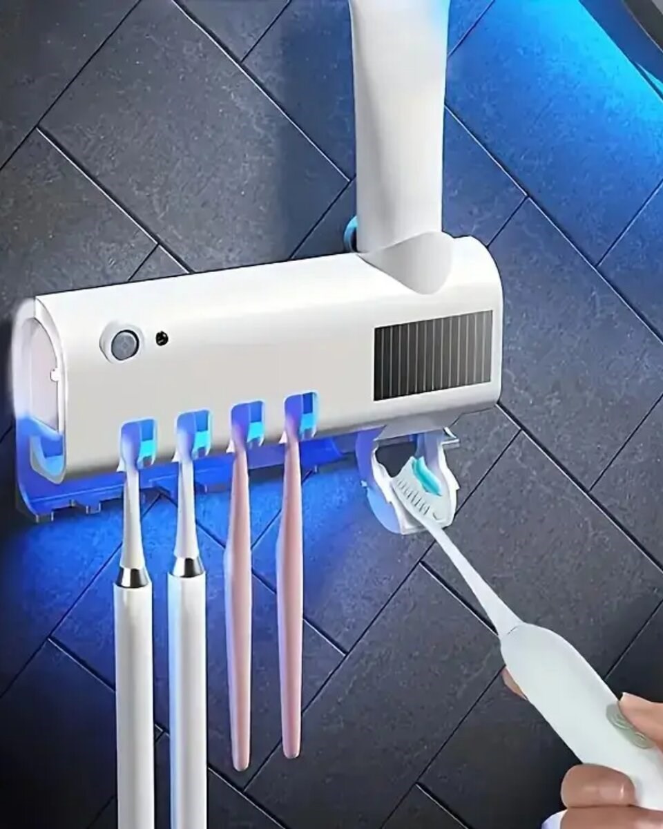Otomatik Diş Macunu Sıkmalı UV Diş Fırçası Tutucu