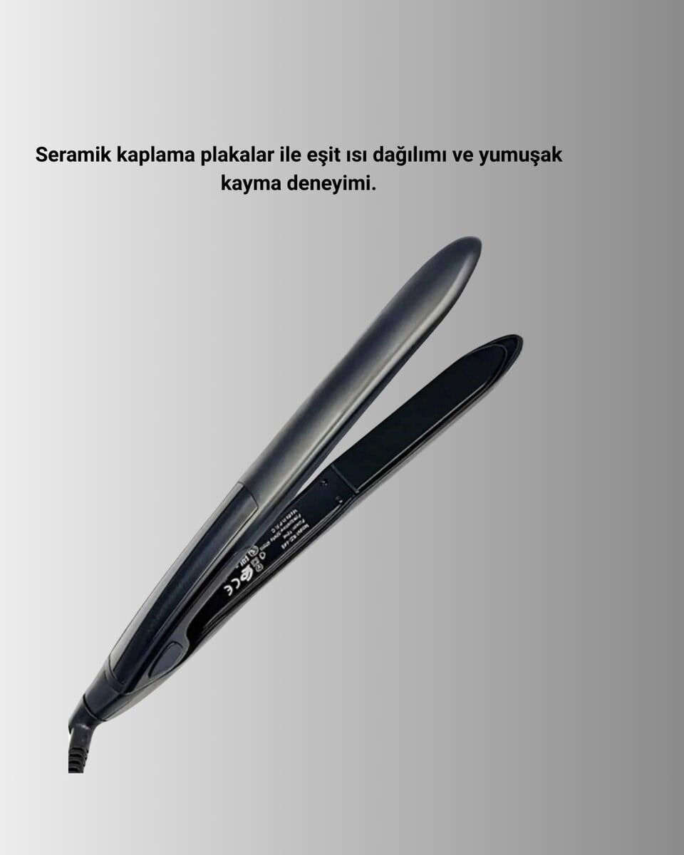Profesyonel 2025 Saç Düzleştirici Isı Ayarlı Titanyum Seramik Plakalı A Kalite Orijinal