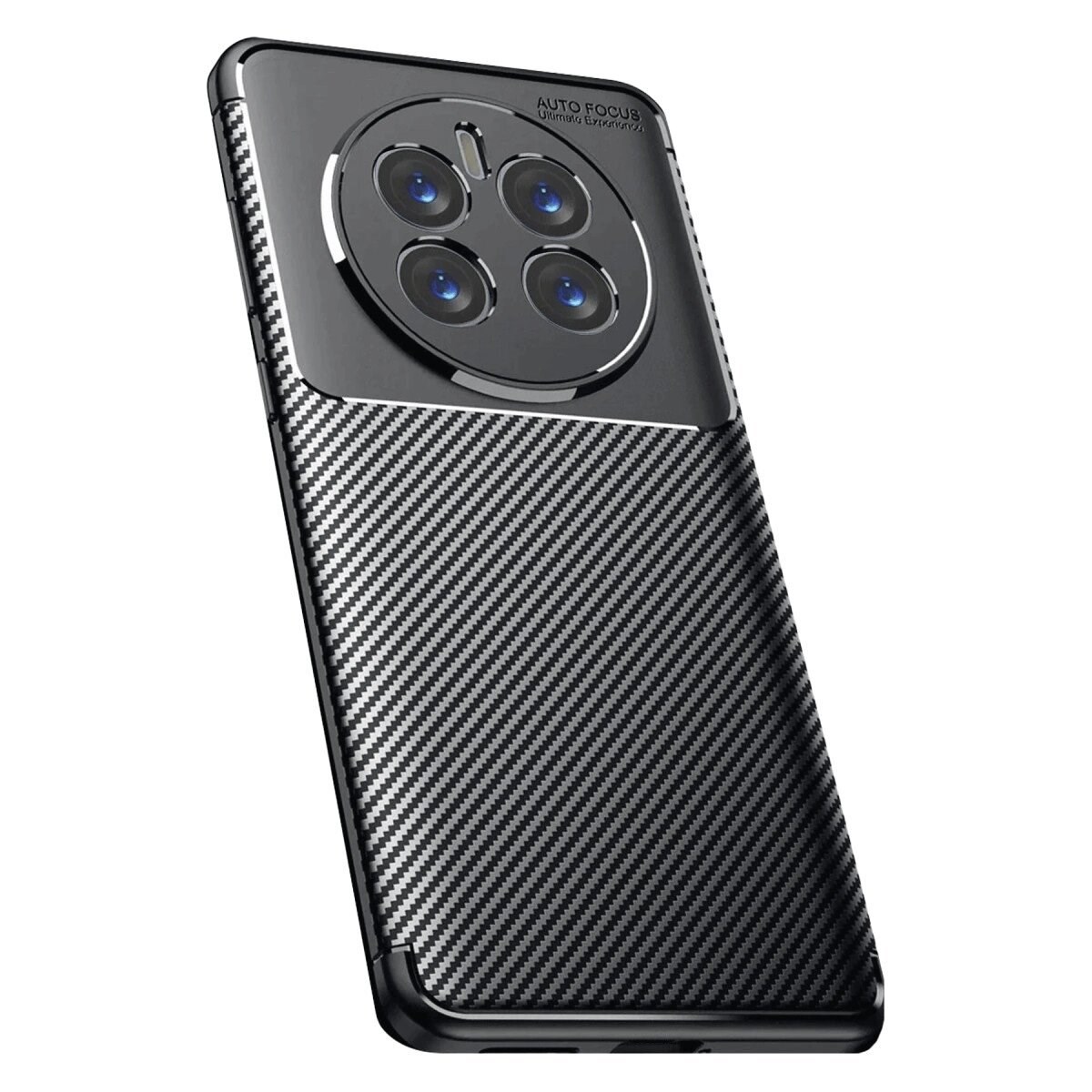 Realme 12 Pro Plus Kılıf Auto Focus Karbon Kapak - Siyah