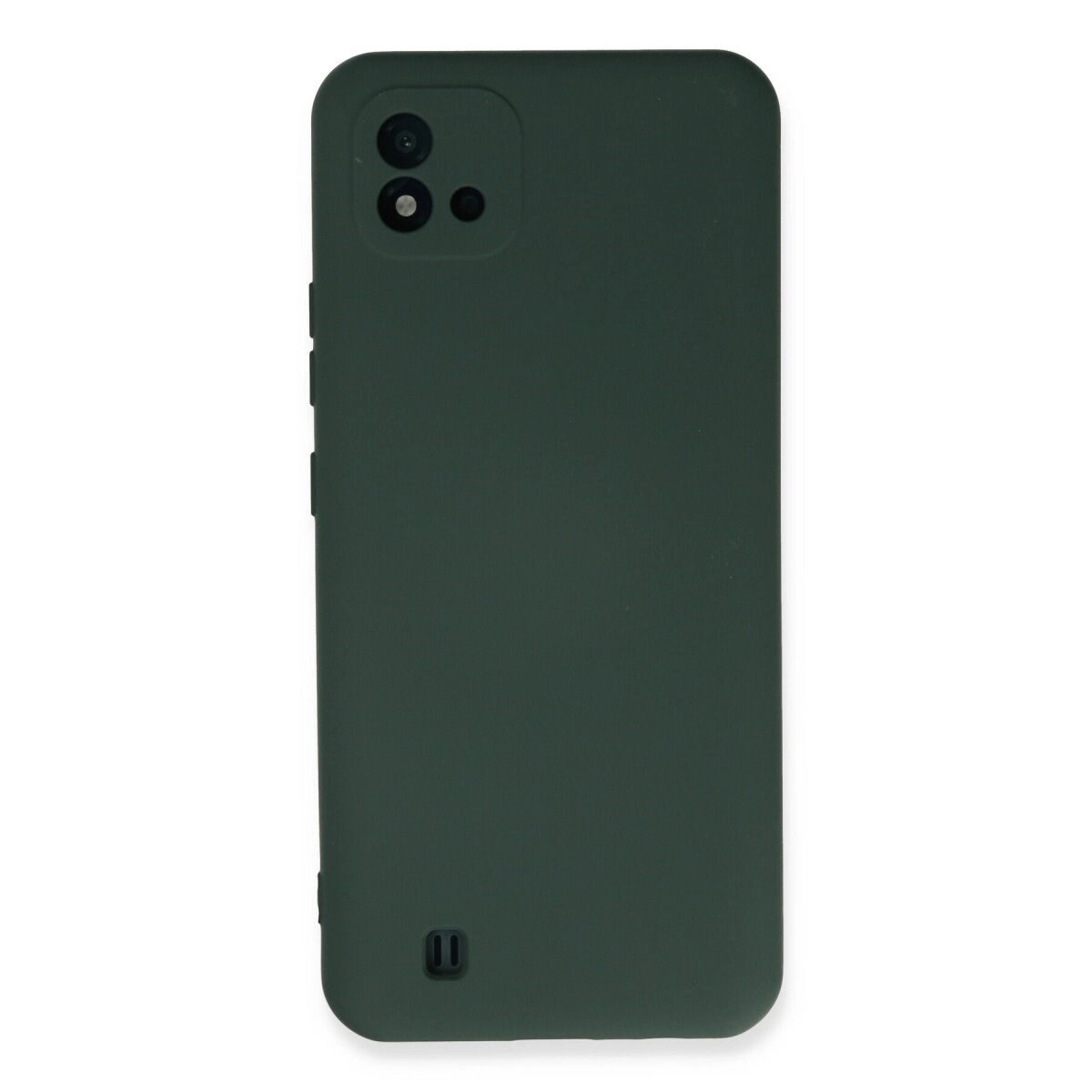 Realme C11 2021 Kılıf Nano İçi Kadife Silikon - Koyu Yeşil