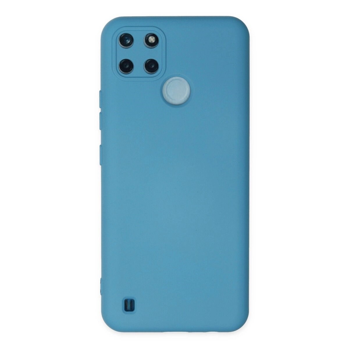 Realme C25y Kılıf Nano İçi Kadife Silikon - Mavi