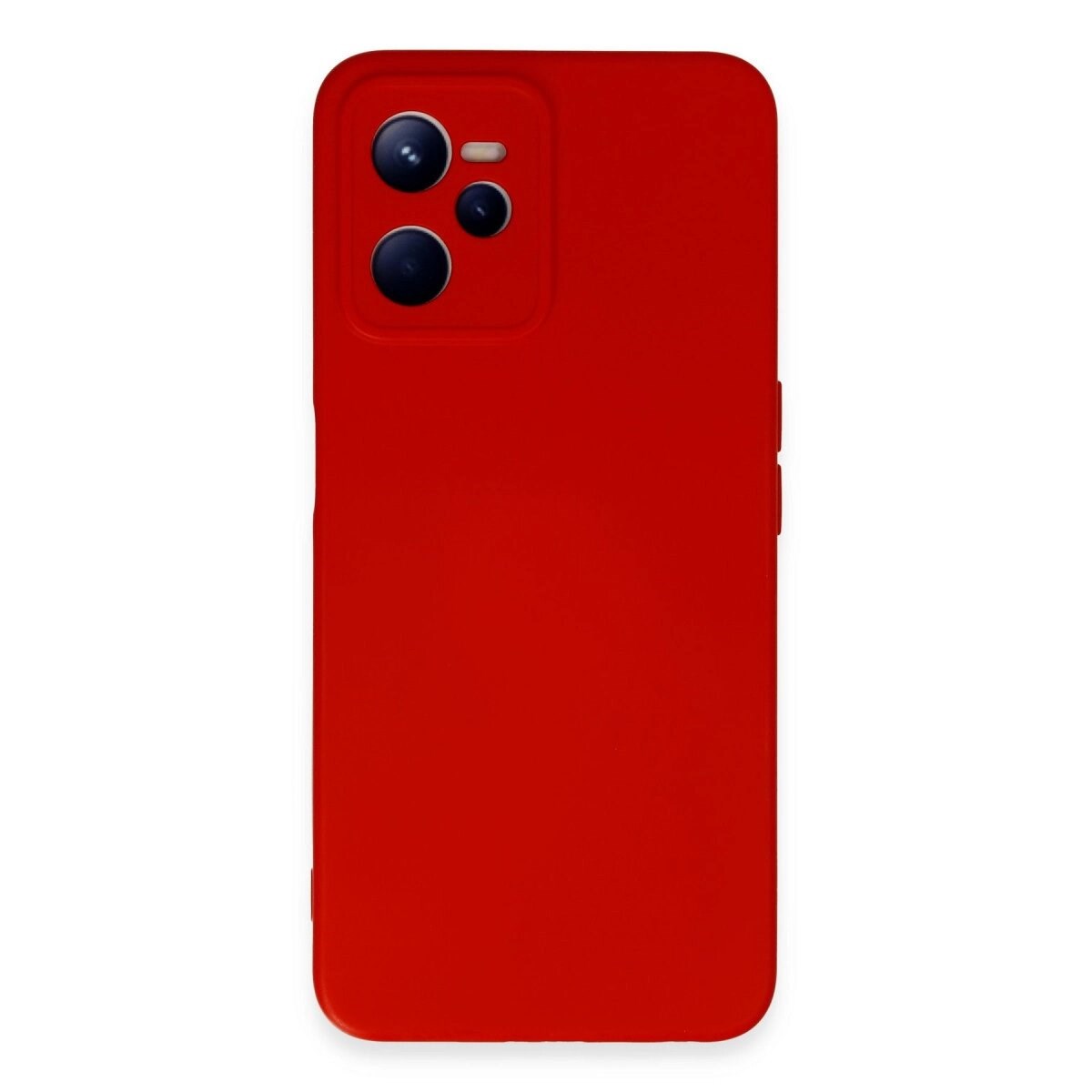 Realme C35 Kılıf Nano İçi Kadife Silikon - Kırmızı