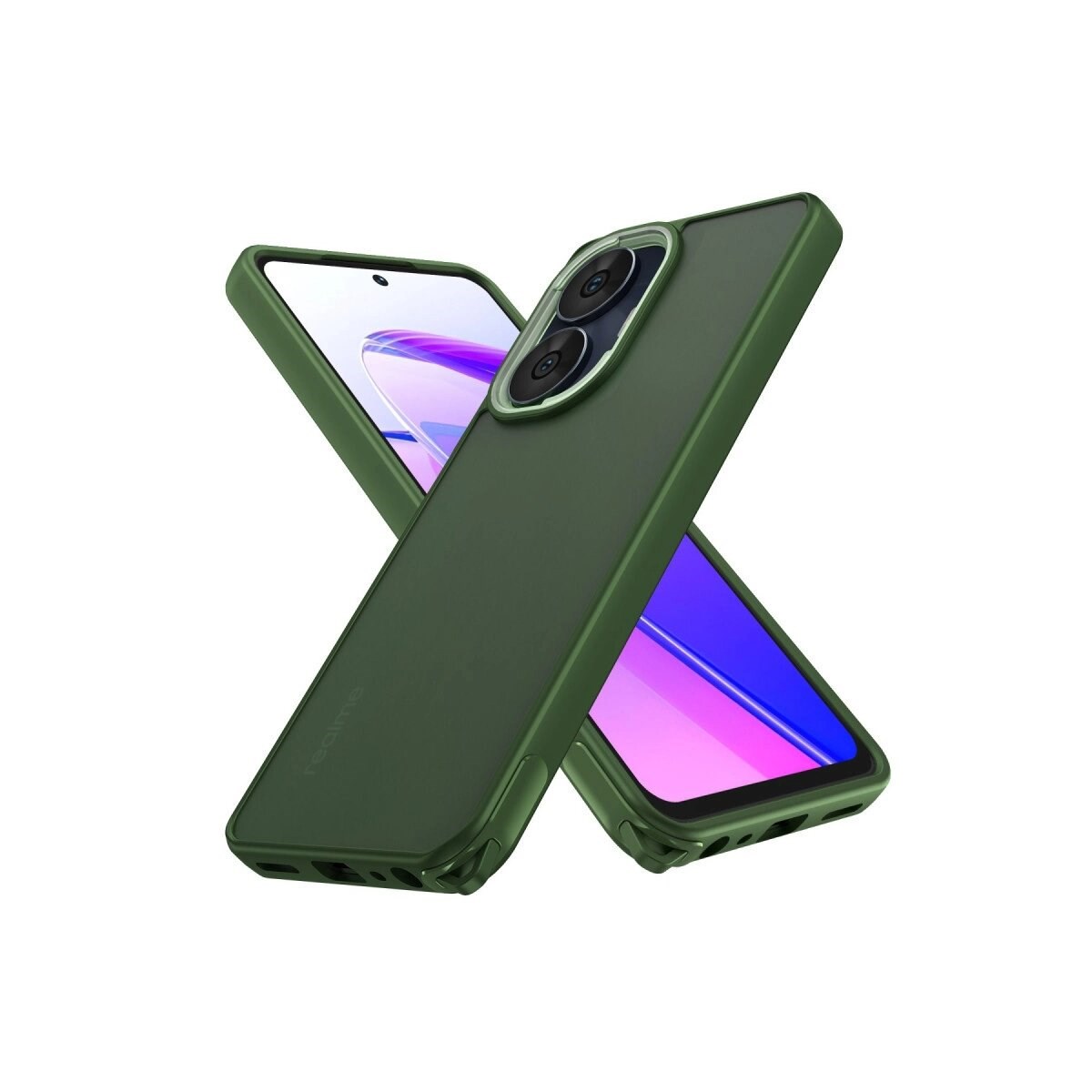 Realme C55 Kılıf Elegant Kapak - Yeşil