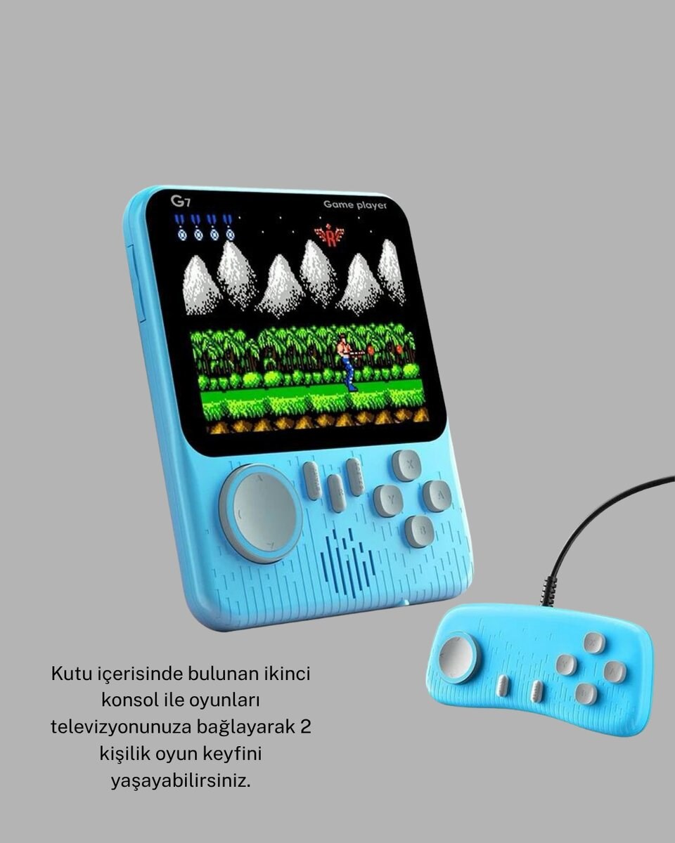 Retro Oyun Konsolu – 3.5 İnç Ekran, 666 Klasik Oyun, TV Bağlantılı