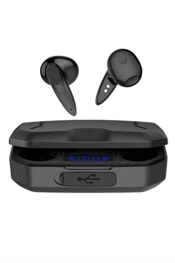 Rgb Işıklı Çift Mikrofonlu Siyah Profesyonel Oyuncu Kulaklığı Kablosuz Kulakiçi