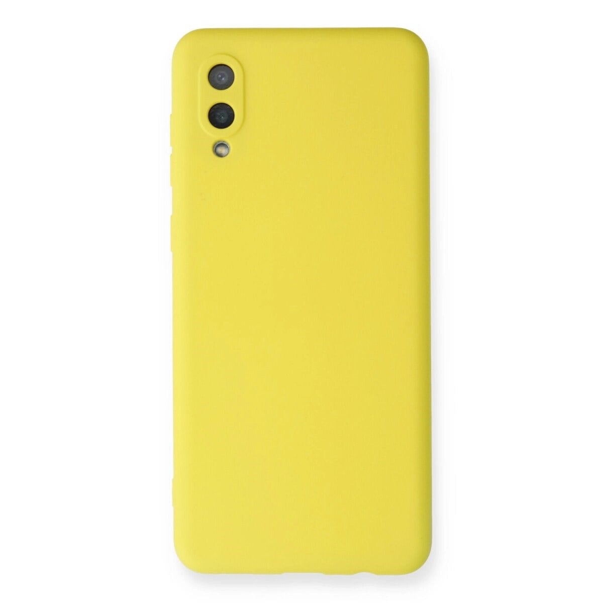 Samsung Galaxy A02 Kılıf Nano İçi Kadife Silikon - Sarı
