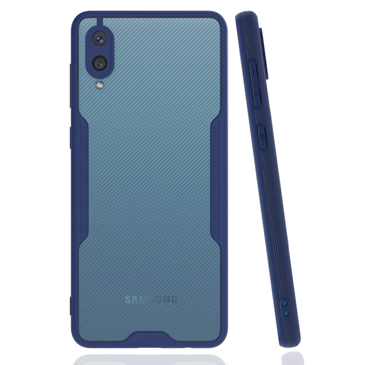 Samsung Galaxy A02 Kılıf Platin Silikon - Lacivert