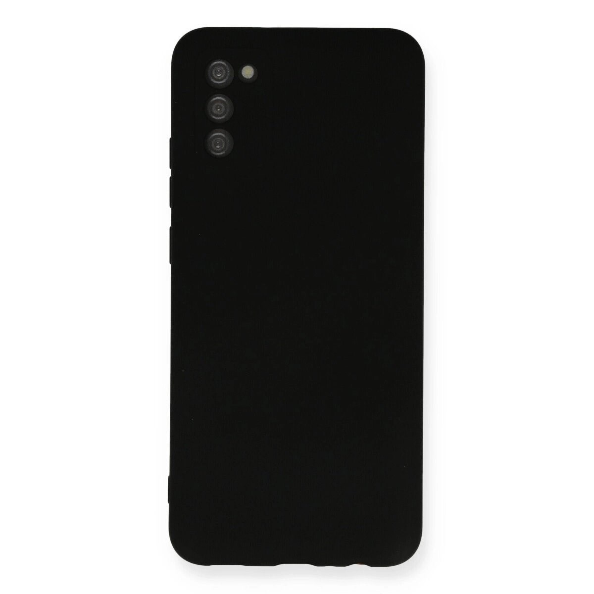 Samsung Galaxy A03s Kılıf Nano İçi Kadife Silikon - Siyah