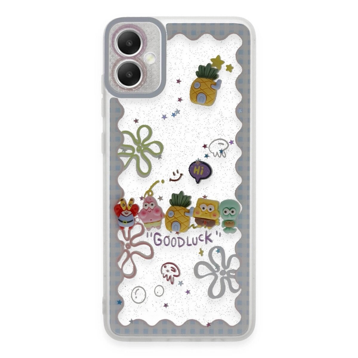 Samsung Galaxy A05 Kılıf Sweet Desenli Silikon Kapak - Açık Mavi