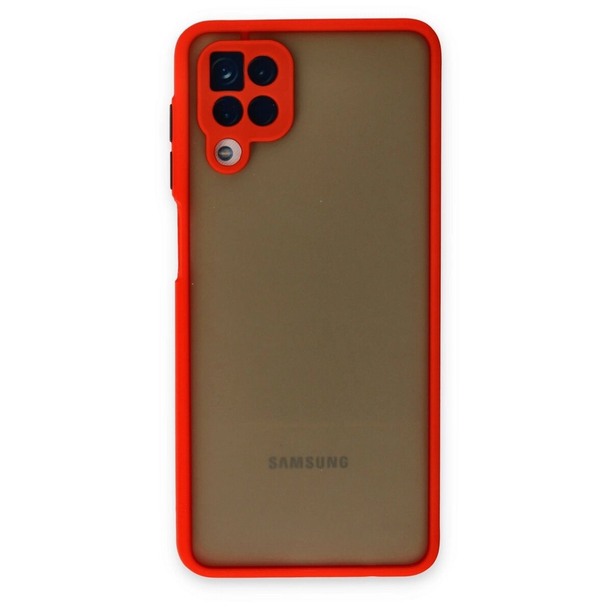 Samsung Galaxy A12 Kılıf Montreal Silikon Kapak - Kırmızı