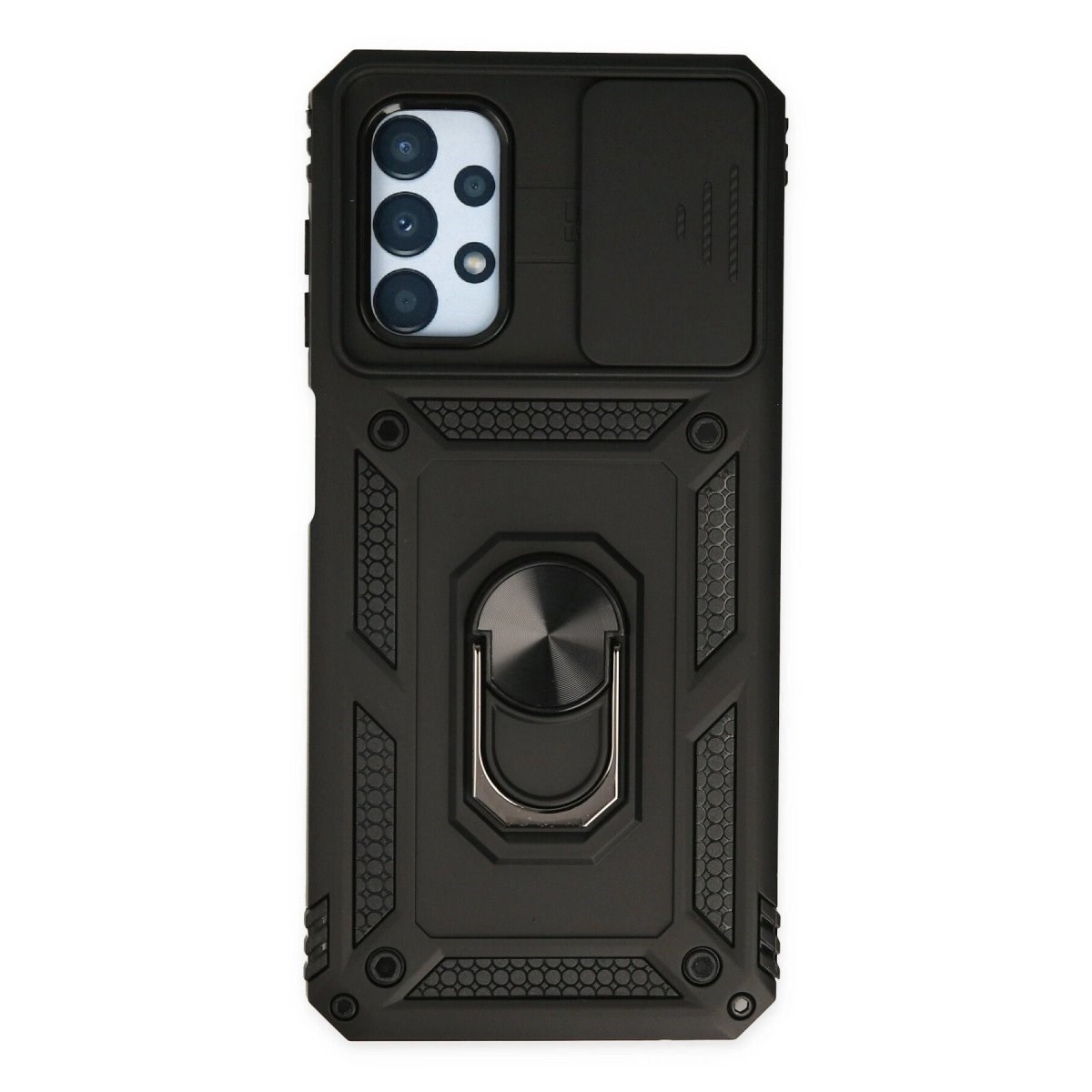 Samsung Galaxy A33 5g Kılıf Pars Lens Yüzüklü Silikon - Siyah